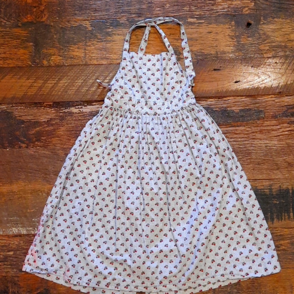 Bonpoint Cherry Print pinafore sz 6